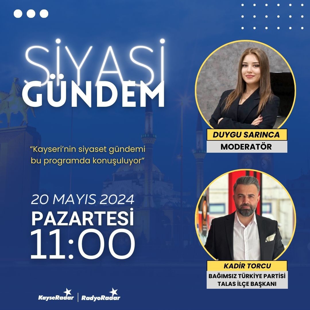 Kayseradarda güncel siyaseti konuşacağız beklerim 
@huseyinbas_BTP 
@lutfullahonder 
@BTP_Parti