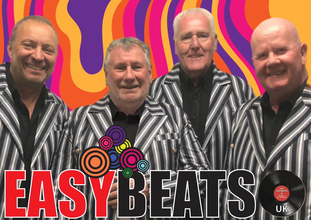 The EASYBEATS are headlining at this years Rossendale 60s Festival’s Sixties On The Square event on Rawtenstall Town Square on 7th September 2024