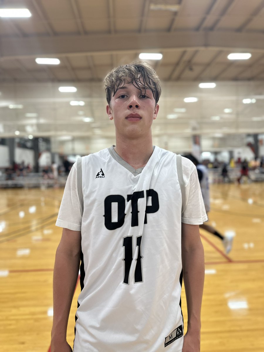 OTP-National gets 28 points from 2025 guard Cade Lomas in a win over previously undefeated TN Primetime - Graham. Lomas is a shifty guard that gets to his spots and makes shots.