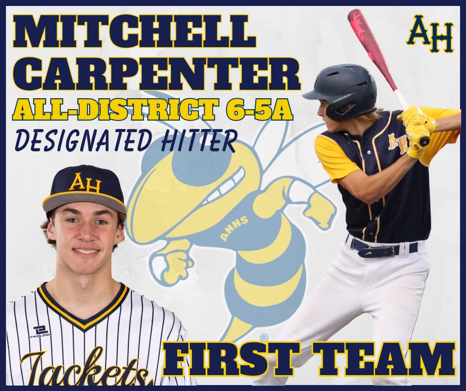 In the grass, on the mound and at the plate for three more on the district first team! #ayyyheights