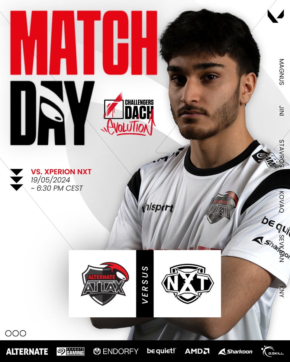 ATNattax's tweet image. It's a rolling schedule, so best join the stream now if you don't want to miss our roster's debut in the @valleague_dach! 

Let's cheer for @Sevkaanvl and @JiniGamer as they complete their first match under the #aufgehtsattax banner 🔥