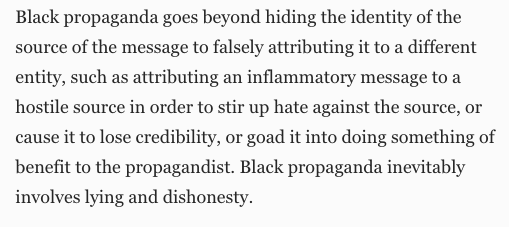 TheBenBulletin's tweet photo. "Isn't this black propaganda?"

No, it's not. The next time anyone of you drops a buzzword, do your research first, m'kay? 😏 https://t.co/XCuCleWXeF