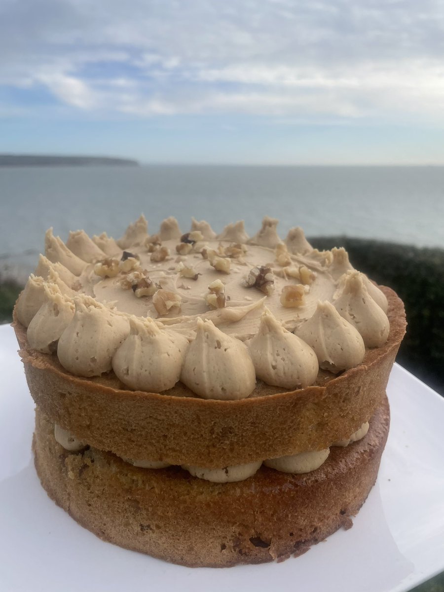 Cakes for Monday are: 1. Trifle 🍓 2. Apple and Blackberry 🍏 3. Strawberries and cream cheesecake 🍓 4. St. Clements 🍋🍊 5. GF Lemon and blueberry meringue roulade 🍋🫐 6. Coffee and Walnut ☕️ 7. Choconilla 🍫 #blueberryscafe #cake #iow #homemade #delicious #tasty #monday