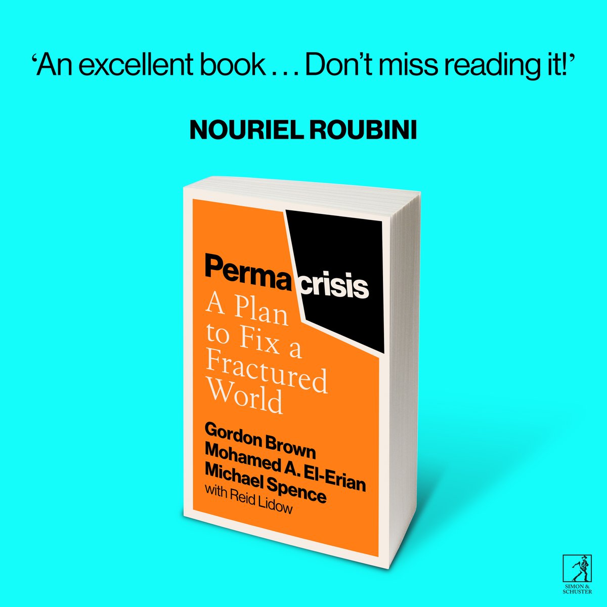 ‘An excellent book... Don’t miss reading it!’ - @Nouriel on #PERMACRISIS, where @GordonBrown, @elerianm, Michael Spence & Reid Lidow examine the broken approaches to growth, the economy and governance - and plot a radical path to fix our fractured world.
simonandschuster.co.uk/books/Permacri…