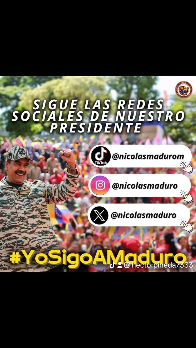 hecapineda442's tweet photo. Es un legado de Chavez y una cuestion de conciencia patria y honor por Venezuela #YoSigoAMaduro https://t.co/MxdHCJulrG