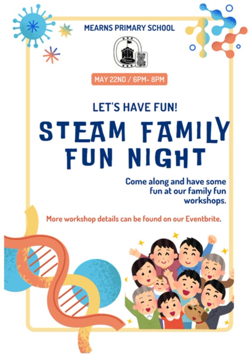 Have you booked your tickets yet for our STEAM Family Fun Night on Wednesday? If you haven't ... it's not too late! For details, including how to book tickets, refer to email sent out by the school. Looking forward to seeing all our families there!🔬🧪👩‍🔬👨‍🔬