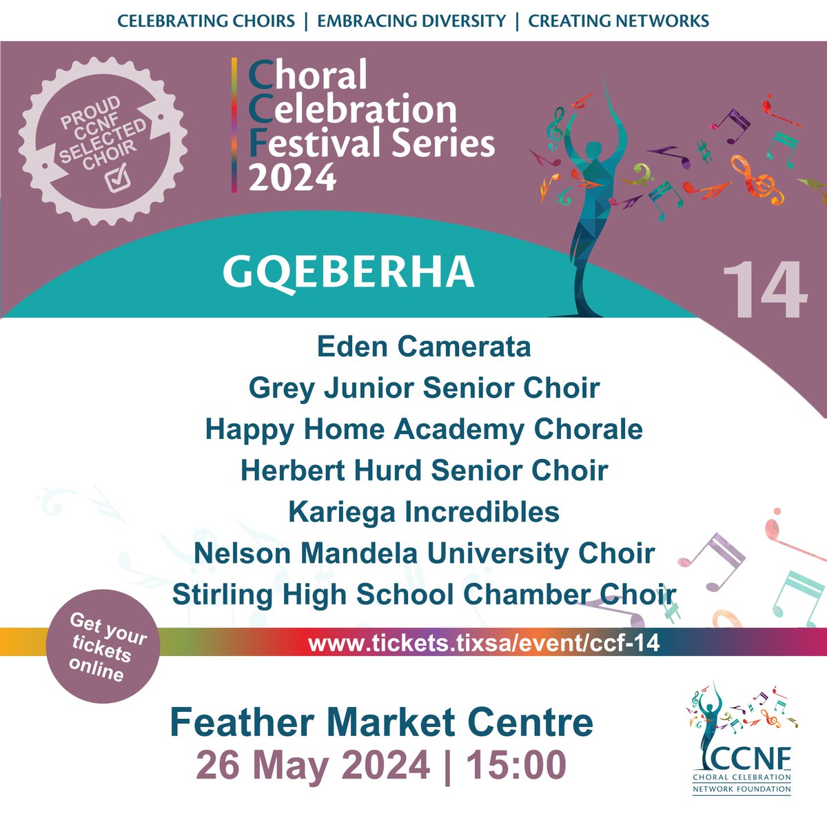 Brace yourselves for an afternoon of pure magic! Our choir is thrilled to announce our participation in the Choral Celebration Festival 14! Date: 26 May 2024 Time: 15:00 Venue: Feather Market Centre Ticket Link: tickets.tixsa.co.za/event/festival… Choral Celebration Network