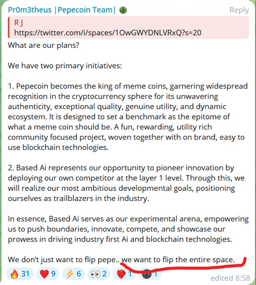 The OG Pepecoin Team doesn’t just want to flip Pepe and Doge, they want to flip the entire space. YOU LOT DON’T KNOW YET