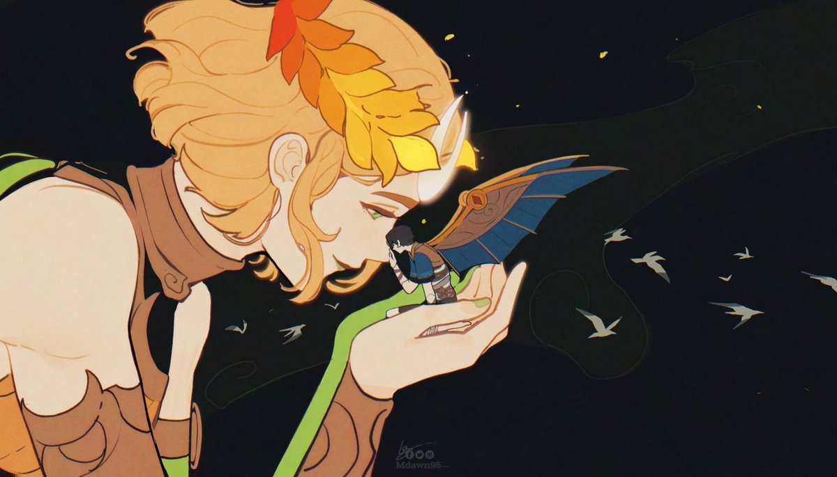 mdawn95's tweet image. “ Be safe, Icarus.
   go unseen, alright?” 

#Hades2 #waxwitch