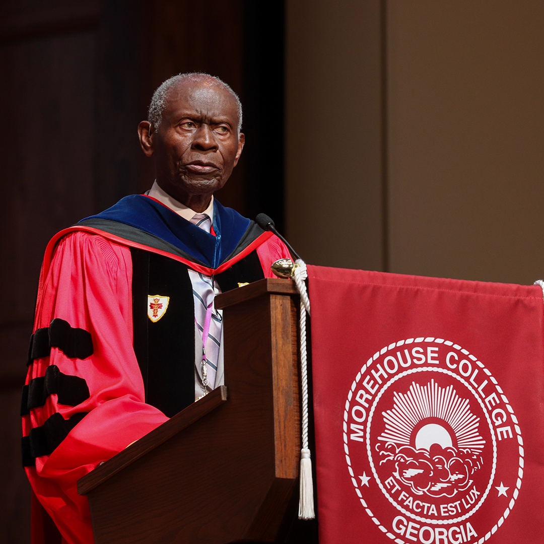 #MorehouseCommencement2024: Alumnus & senior pastor of the Fellowship Missionary Baptist Church in Chicago, Illinois, Reginald W. Sharpe Jr. '13, gave an ELECTRIC sermon at this year’s Baccalaureate ceremony. photo credits: IG/@timothysalmonn IG/@kilosklips