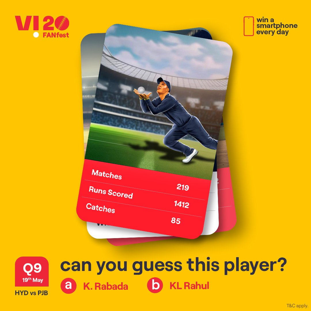 A challenge that separates the cricket experts from the rest. Identify this player and you stand a chance to win a smartphone every day. 1. Follow our page 2. ⁠Comment the right answers with #Vi20FANfest #ChallengeAlert #WinPrizes #Quiz #Challenge #ParticipateAndWin #HYDvsPJB