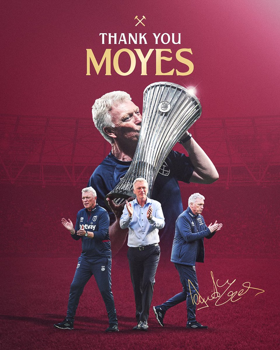 Hoje, um dos grande treinadores da história do clube irá comandar a equipe pela última vez

Obrigado, David Moyes ⚒️