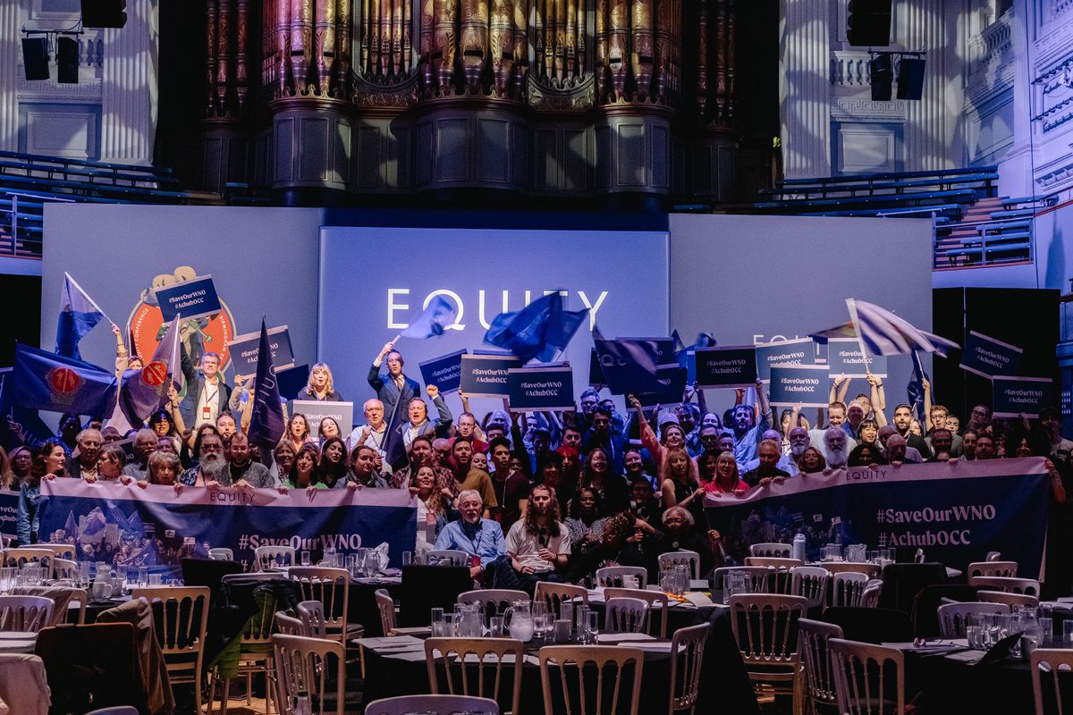 An emergency motion at #EquityConference2024 has passed unanimously in solidarity with chorus members at the Welsh National Opera, who face salary cuts and redundancies.

The union will provide whatever support is required to amplify their campaign ✊

#SaveOurWNO #AchubOCC