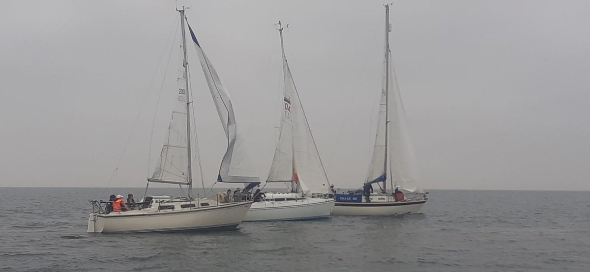 11 of our cruisers left Bray in light northerly winds early yesterday for the first two coastal races of the season, down to Wicklow harbour and back to Bray again later in the day. Congratulations to the crew of Dalliance for winning both races.