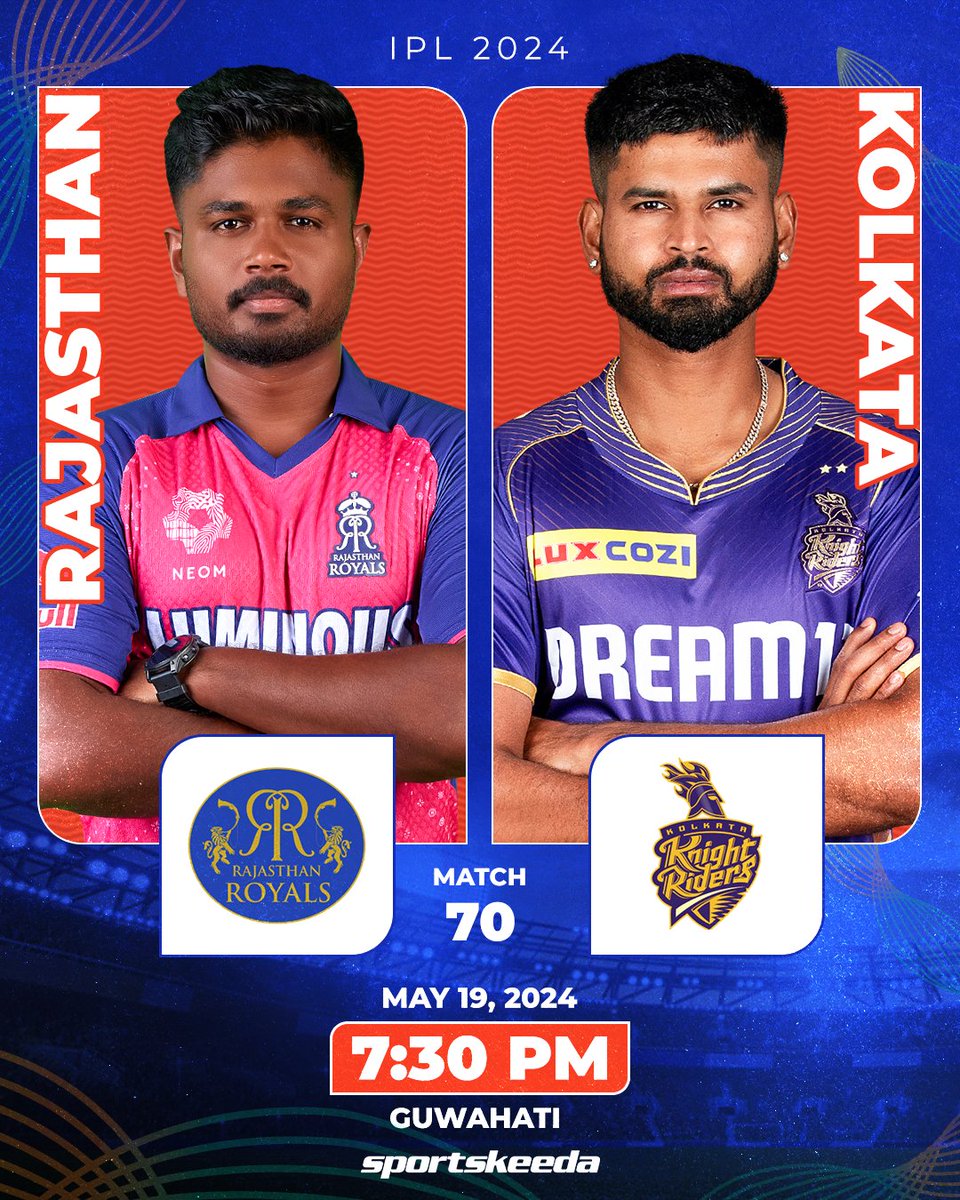 All set for the last league game of IPL 2024! 🏟️ Rajasthan Royals will take on Kolkata Knight Riders to seal a Top 2 spot in the points table 🔥🏏 #IPL2024 #RRvKKR #CricketTwitter