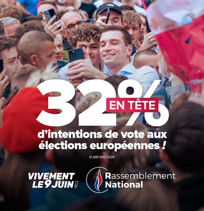 ➡️ 37 listes pour les élections européennes !?! Une seule compte contre #Macron c’est, celle de #Bardella ! Le 9 juin, un seul tour, un seul vote ! Pas d’abstention ni de dispersion !