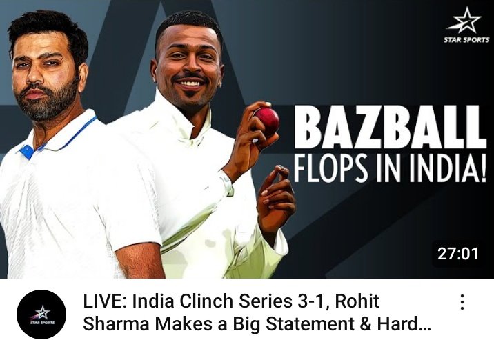 Nothing new Start Sports is habitual in doing PR stunt.

I remember Hardik Pandya didn't played a single test match against England and they still gave him credit.

SHAME ON STAR SPORTS