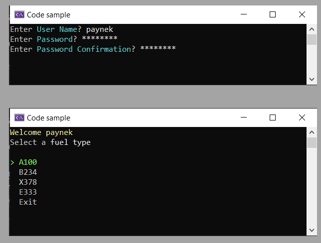 KarenPayneMVP's tweet image. How to get user name and password match in a console project using Spectre.Console NuGet package with validation using FluentValidation.
There is no limit for retries and no message indicating issues on purpose which can easily be added.
#FluentValidation
#SpectreConsole…