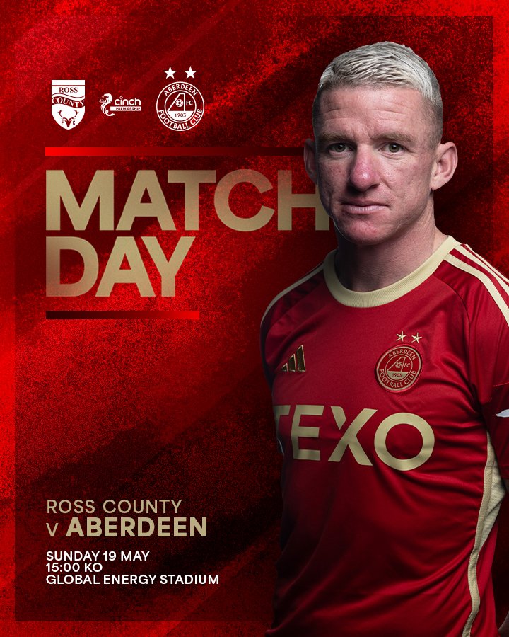 Matchday 38/38 @AberdeenFC. Let's go!! ⭐️⭐️