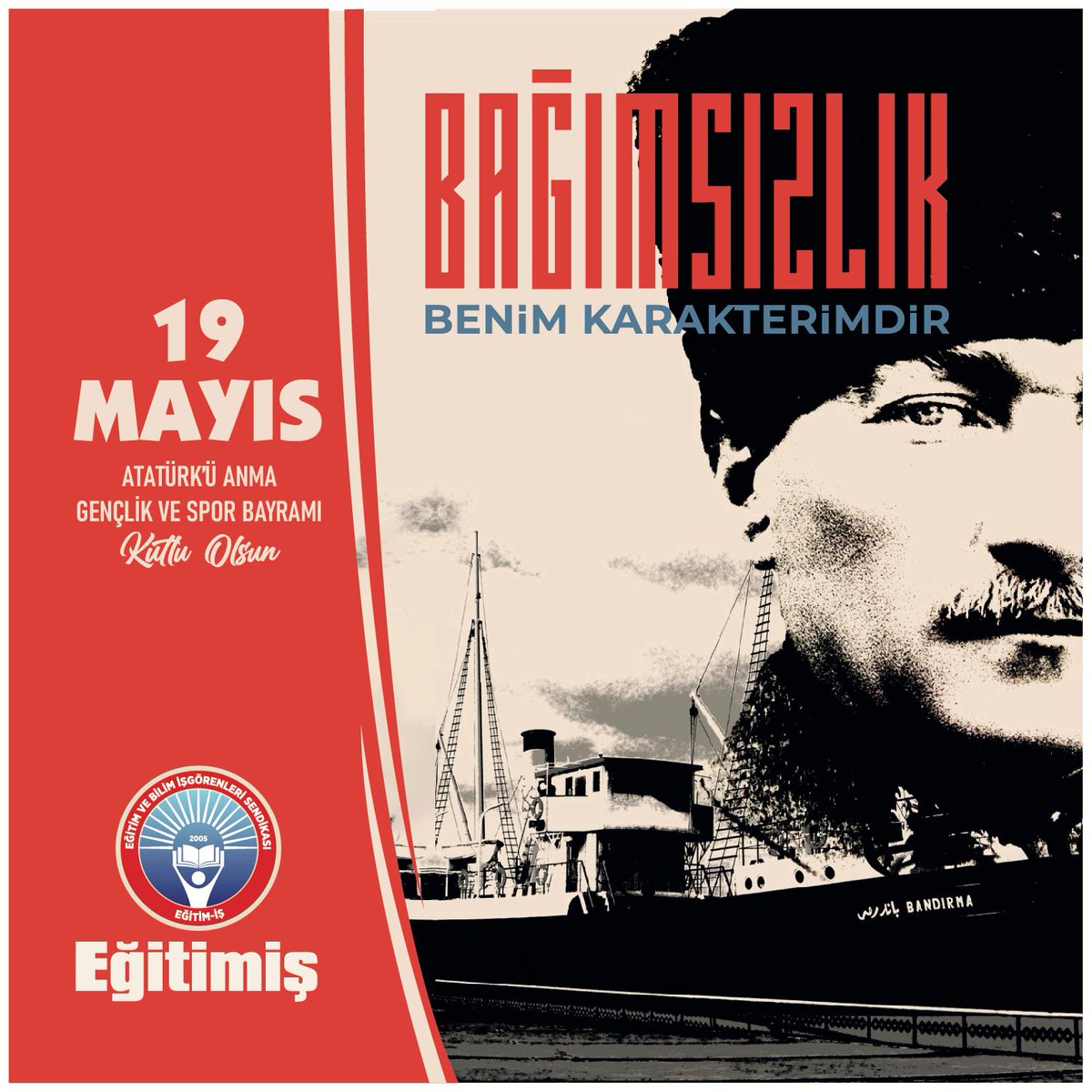 yasar1919's tweet photo. 19 Mayıs Atatürk'ü Anma Gençlik ve Spor Bayramı kutlu olsun. 
#19MayısAtatürküAnmaGençlikveSporBayramı #KutluOlsun #19Mayıs https://t.co/bgNYDMhO9T