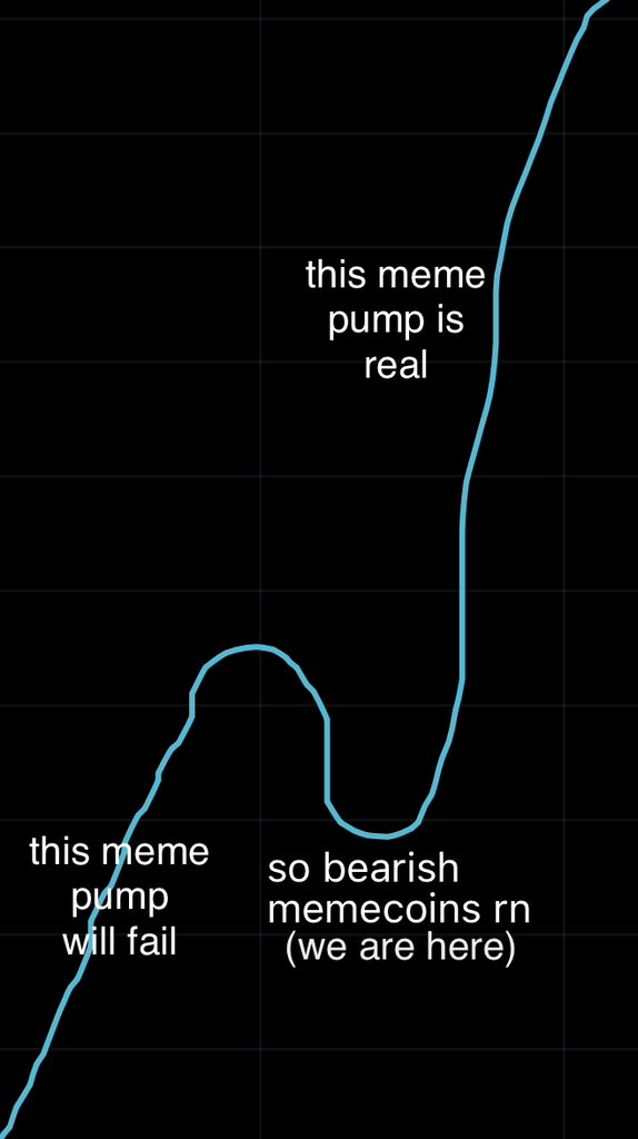 anyone who is bearish memes here has probably missed the whole meme run in the first place. the frontrunning of memes at the start of this cycle and a continuous meme bid throughout this remaining cycle was incredibly easy to predict (proof of memecoin thesis). this is the