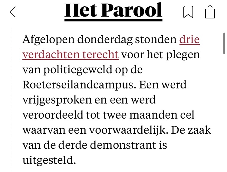 Die drie verdachten waren geen agenten - voor het <a href="/parool/">Het Parool</a> is politiegeweld nu het plegen van geweld tegen de politie