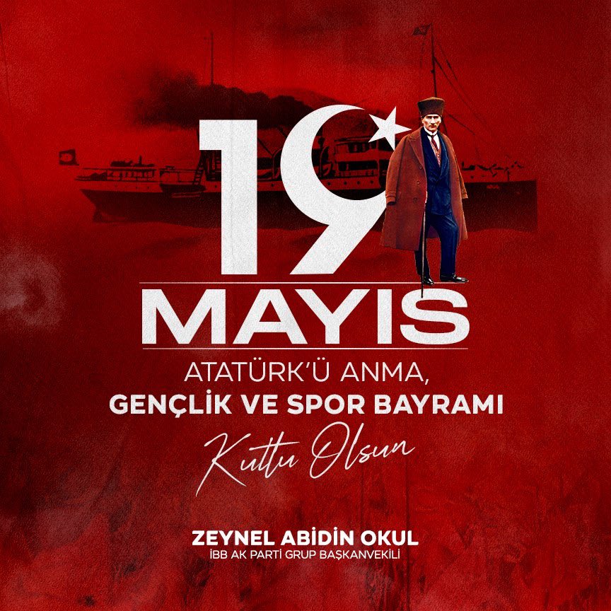 19 Mayıs; milletimizin içimizdeki direniş ruhunun yeniden canlandığı şanlı bir tarihtir. 🇹🇷 19 Mayıs Atatürk’ü Anma, Gençlik ve Spor Bayramı'mız kutlu olsun. Başta Gazi Mustafa Kemal Atatürk olmak üzere Kurtuluş Savaşı'mızın kahramanlarını saygıyla yad ediyorum.
