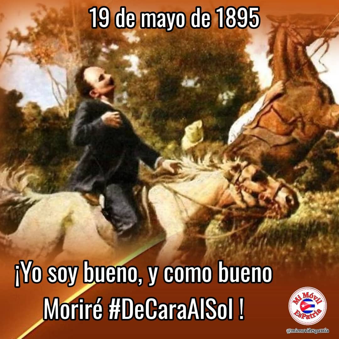 #Fidel (14/10/91): '¡Tú, #Martí, no fuiste jamás vencido el día en que caíste en Dos Ríos! (...), hoy hay millones de cubanos dispuestos a seguir el ejemplo, dispuestos a defender las ideas...'. ¡Así es! #DeCaraAlSol