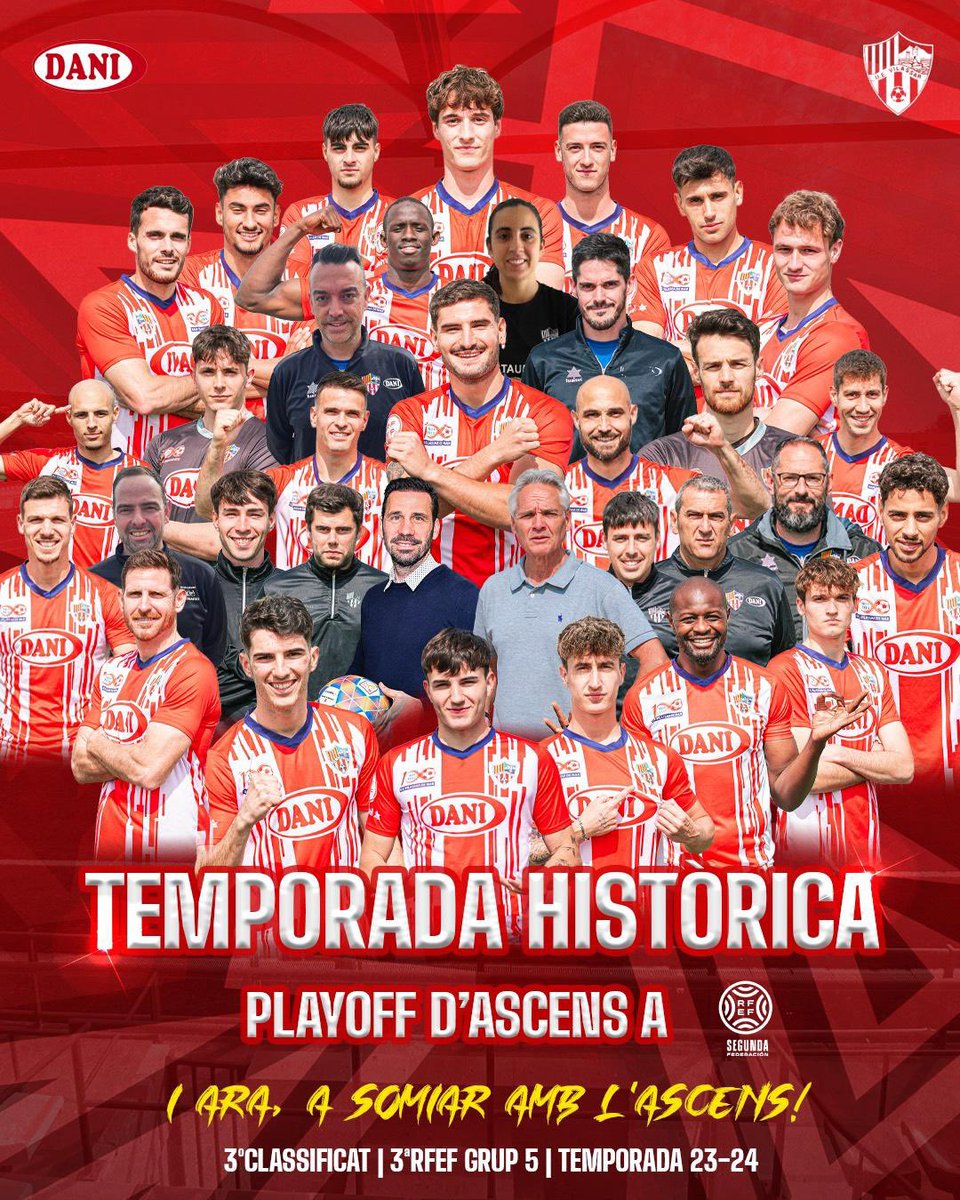 #DiadePlayoff | A poques hores per aquest partit històric, jugadors i cos tècnic concentrats per a la gran fita!

⚽️ @cfbadalona1903 vs. <a href="/UEVilassardeMar/">U.E. Vilassar de Mar</a> 
🕖 19.00 h
📍 Mpal. de Badalona
🎫 Socis UE Vilassar: 5 €
🎫 Fins a 14 anys: De franc

#ConservesDani <a href="/AtlantidaVdM/">Atlàntida Vilassar</a> #A2a2