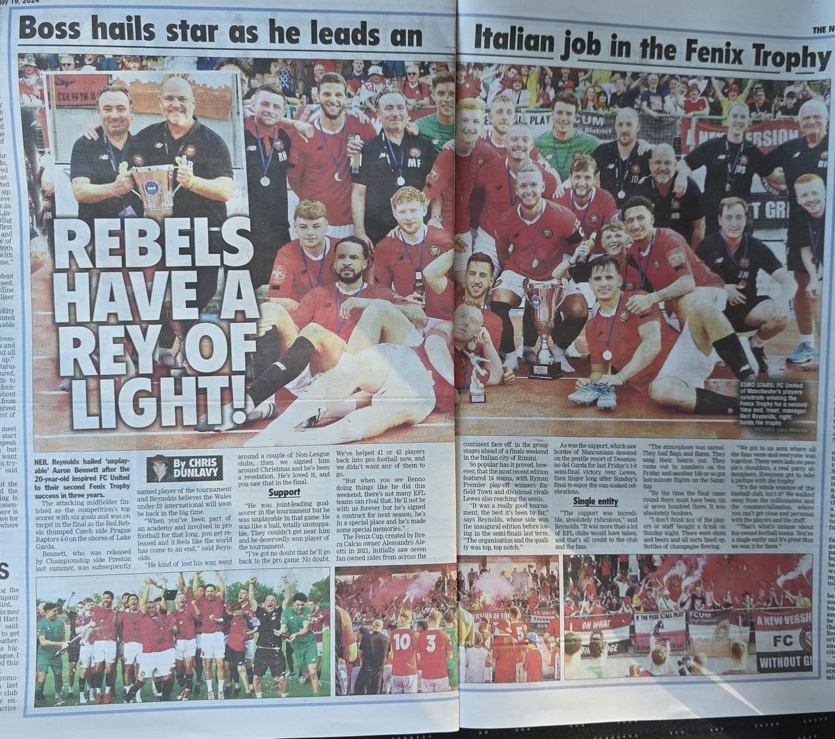 Fantastic coverage of our @FenixTrophy triumph in this week’s @NonLeaguePaper which is available to buy in shops today. 🏆📰😍