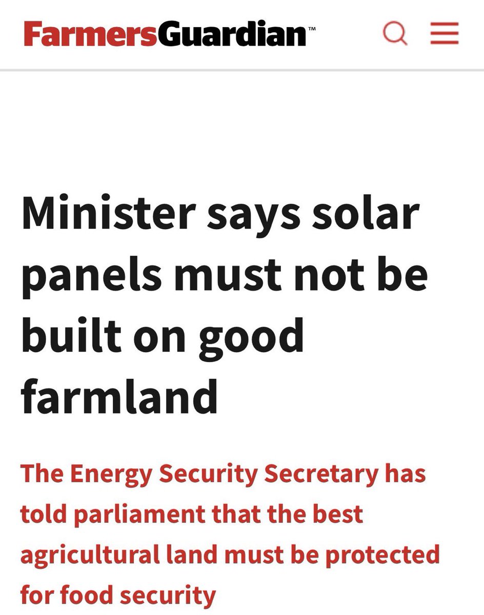 TegoArcanaDei's tweet image. At last some sense from ministers!
Stop rich millionaires from making big profits from solar panels on farmland in England and UK.
#ProtectFarmland