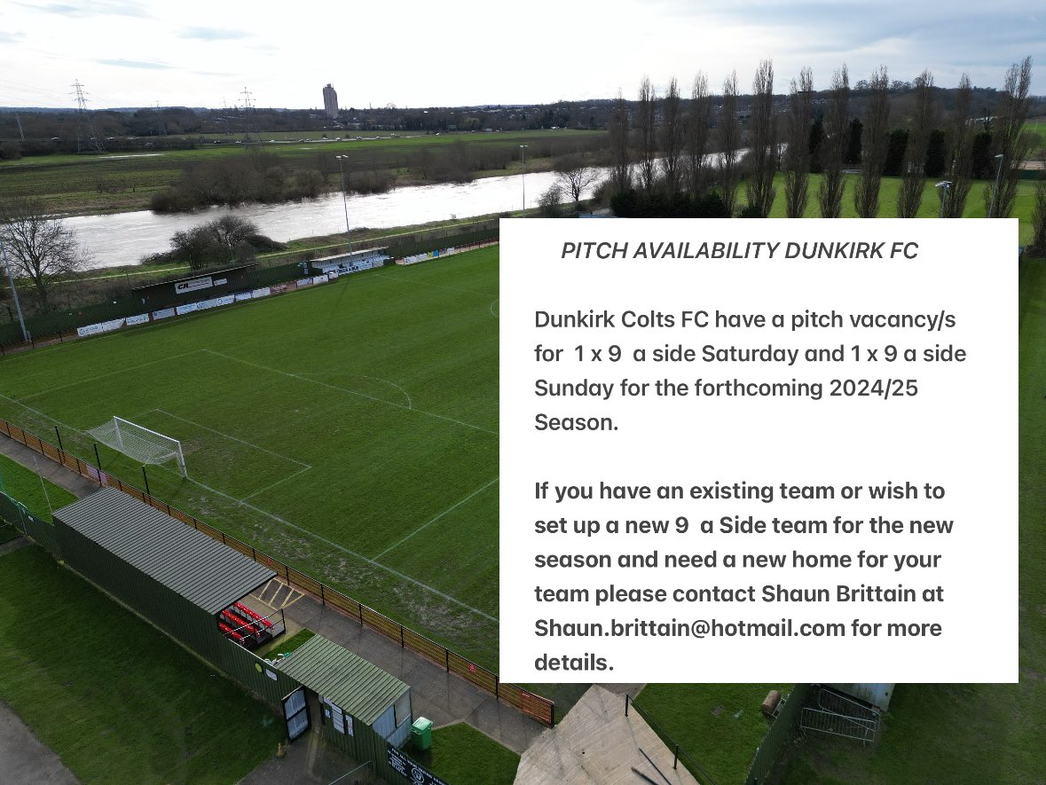Dunkirk_FC's tweet photo. Pitch availability 2024/25 https://t.co/ODhMzGa9C2