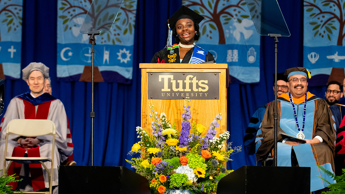 Commencement Weekend celebrations for #Tufts2024 got started on Saturday with the Baccalaureate, ROTC Commissioning, and Illumination ceremonies. 🐘💙