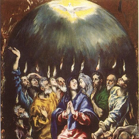 Heureuse fête de #Pentecôte à toutes et tous avec une partie du sublime tableau de Le Greco 🙏