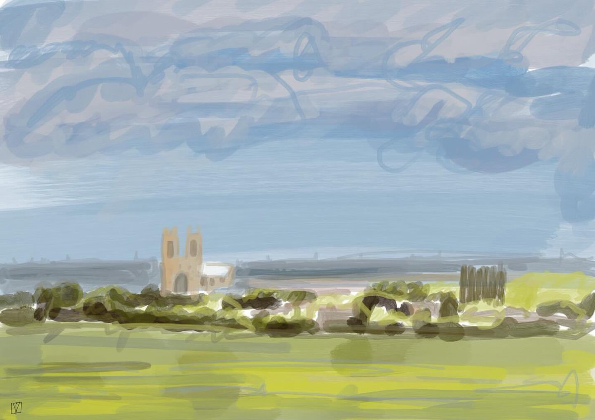 digihull's tweet image. Back to painting after a long break, trying new styles as I would like to go more expressive and a little abstract #procreate #digitalpainting #paintedlandscapes #painting #art