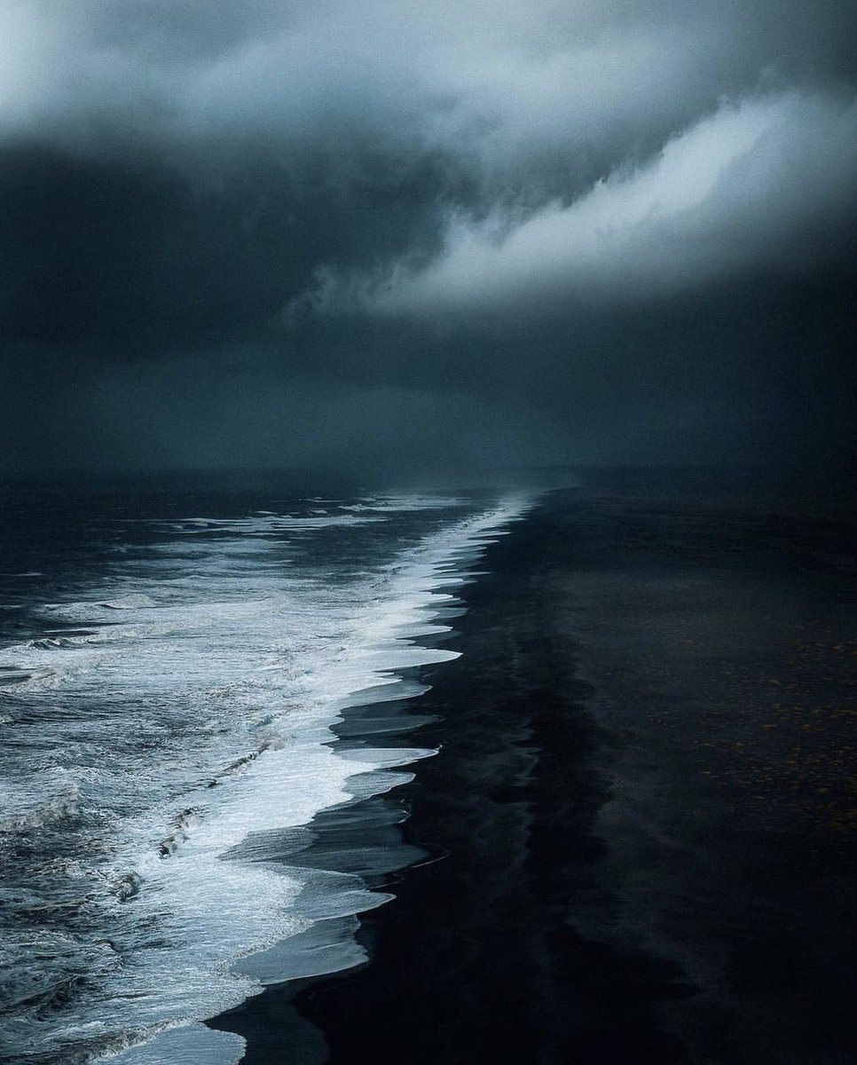 Stormy conditions on the coast of Iceland.