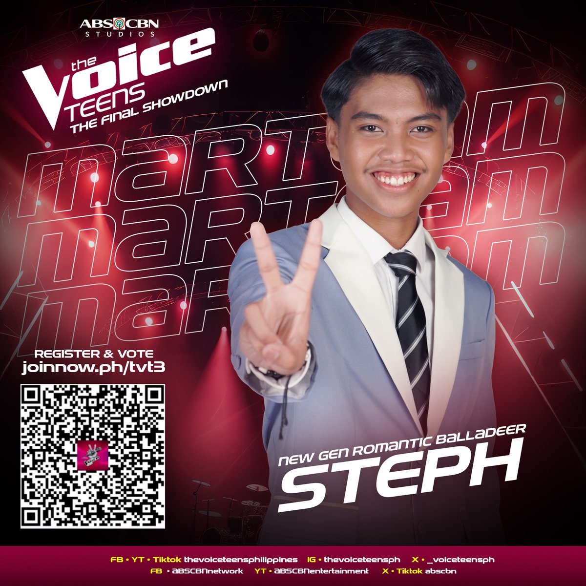 ✌️ [The Final Showdown] Si STEPH na ba ng MarTeam ang napupusuan mong maging bagong Grand Champion? If yes, maghanda para sa pagbubukas muli ng botohan maya-maya lamang. | #TVT3GrandChampion

Magregister at bumoto sa joinnow.ph/tvt3!