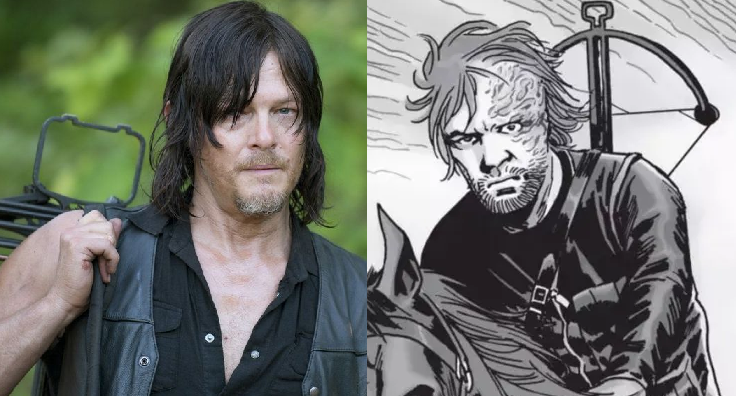 Hello @RobertKirkman!
Daryl is not in the comics, but I wonder if you made Dwight in the comic book look like him for purpose, or it's just coincidence?