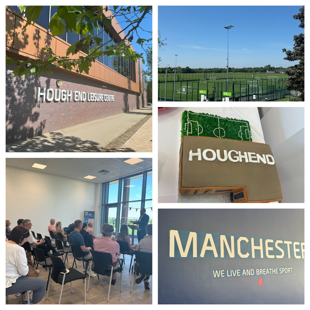 Great to celebrate the multi million redevelopment of Hough End Leisure Centre & Playing Fields. The largest public playing field in Manchester, a central home for amateur sport & valued asset where local people meet & communities flourish promoting health, happiness & wellbeing