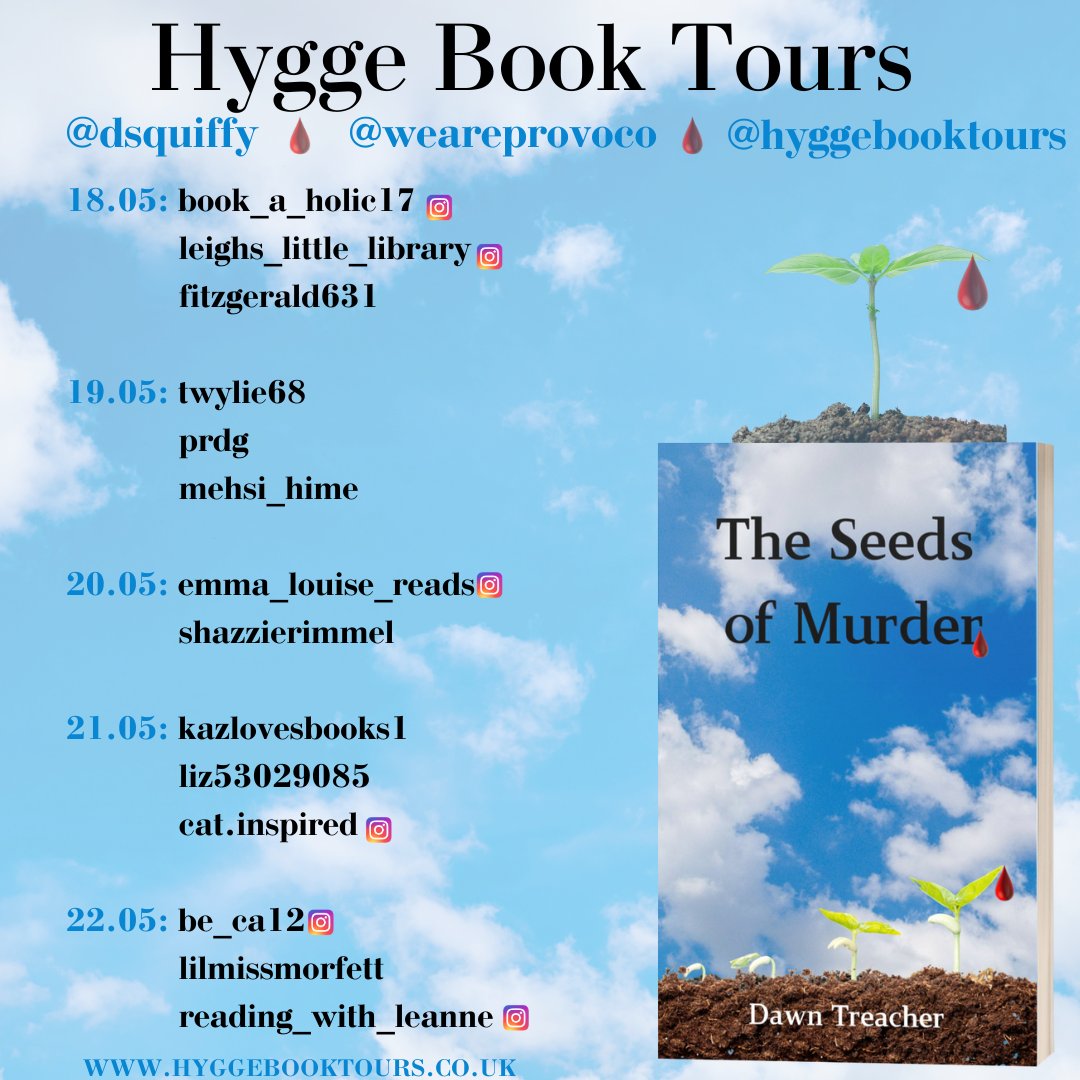 Today I am part of the @hyggebooktours / @WeAreProvoco #BlogTour for The Seeds of Murder @DSquiffy! I am shining a spotlight on the book! #BookBloggers #Blogging #BookTwitter #booktwt @bloggernation @BiblioblogR #bloggerstribe #ITRTG @BlazedRTs