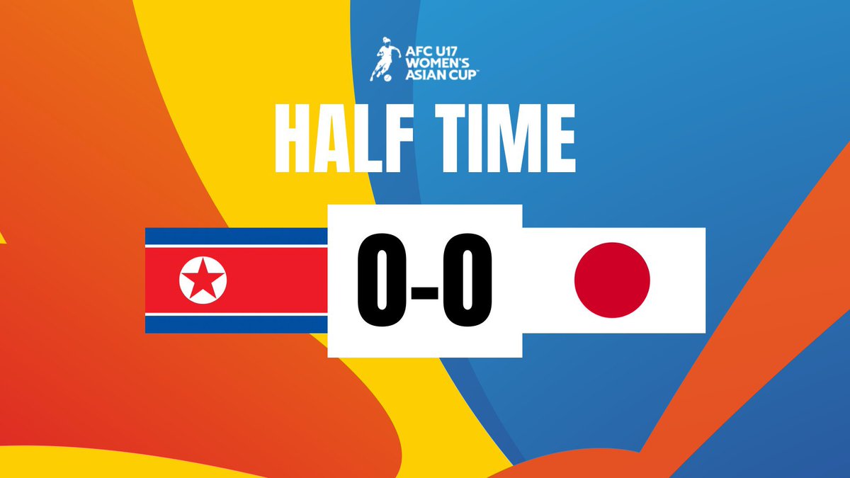 HT | 🇰🇵 DPR Korea 0️⃣-0️⃣ Japan 🇯🇵 Stalemate. The next 45 minutes will decide the champions! Watch Live 📺 gtly.to/0wUF3L0uo #U17WAC | #PRKvJPN