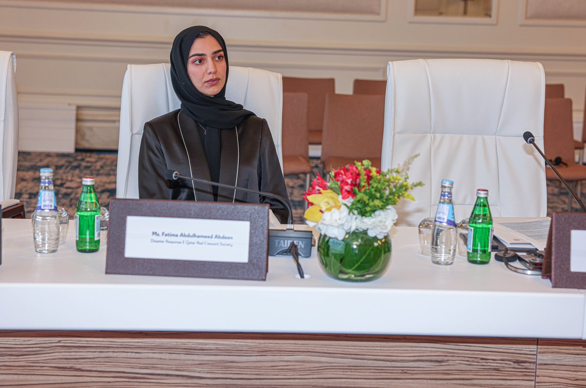 Disaster Response Specialist at QRCS’s Relief & International Development Division Fatima Abdeen participates in Strategic Dialogue between State of Qatar & OCHA with paper on “ #QRCS Efforts in Humanitarian Crisis Contexts (Gaza, Sudan & Afghanistan)” @UNOCHA