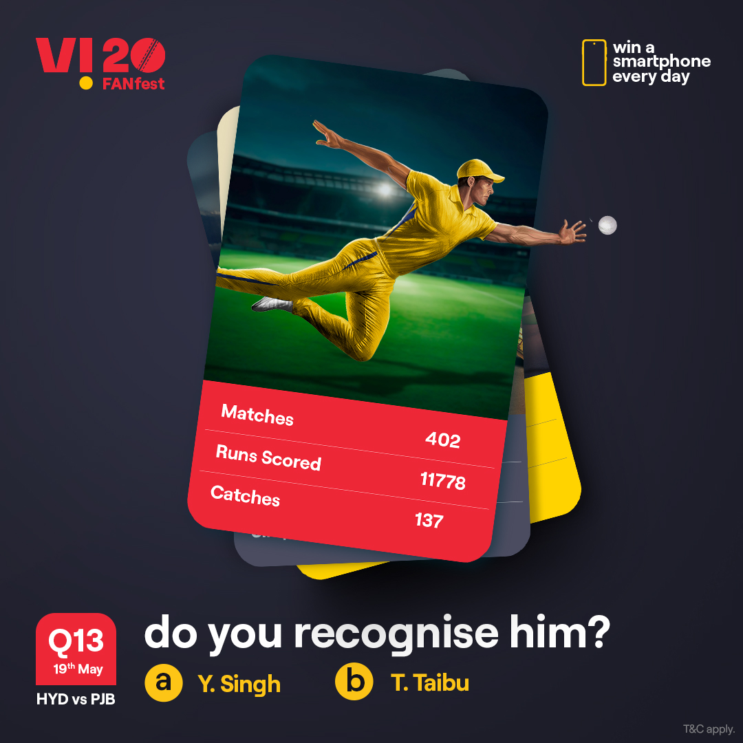 A challenge that separates the cricket experts from the rest. Identify this player and you stand a chance to win a smartphone every day. 1. Follow our page 2. ⁠Comment the right answers with #Vi20FANfest #ChallengeAlert #WinPrizes #Quiz #Challenge #ParticipateAndWin #HYDvsPJB