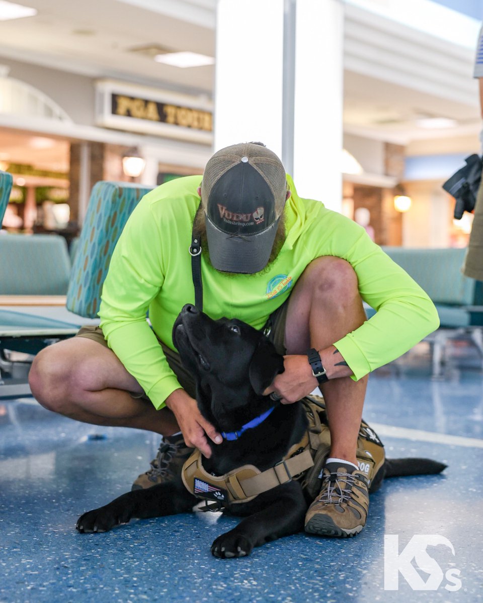 We know that going to the airport is not easy, especially for those with #PTSD. But with practice, the guidance of our #Warrior team members and their new #ServiceDogs, anything is possible. A special thanks to @TSA, @SATairport, & @JAXairport for the training opportunity!
