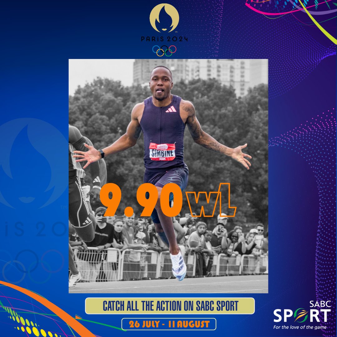 ⚡️ 𝕎𝕆ℝ𝕃𝔻 𝕃𝔼𝔸𝔻𝔼ℝ ⚡️

Team South Africa's Akani Simbine 🇿🇦recorded the fastest 100m in the world in 2024 as he stormed to victory at the Adidas Atlanta City Games on Saturday (EST).

#Paris2024 incoming! 🤩

#SABCSportAthletics