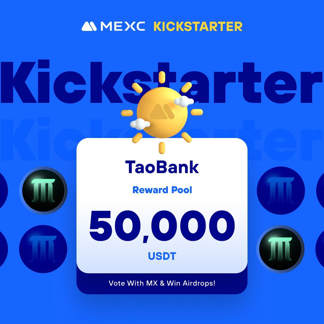 #TaoBank , ein dezentrales Kreditprotokoll, das es Benutzern ermöglicht, zinslose Kredite gegen wTAO aufzunehmen, kommt zum #MEXCKickstarter 🚀

🗳Stimme mit $MX ab, um Airdrops zu teilen
📈 $TBANK /USDT-Handel: 20.05.2024, 17:00 Uhr

Details: mexc.com/support/articl…