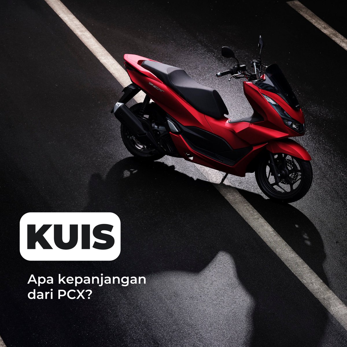 Saatnya KUIS 😎 Yang tau kepanjangan dari PCX, langsung jawab aja! Seperti biasa, 5 orang yang bisa jawab bener & beruntung bakal minbro kadoin 😁 Ditunggu sampe tanggal 31 Mei 2024 yaa..