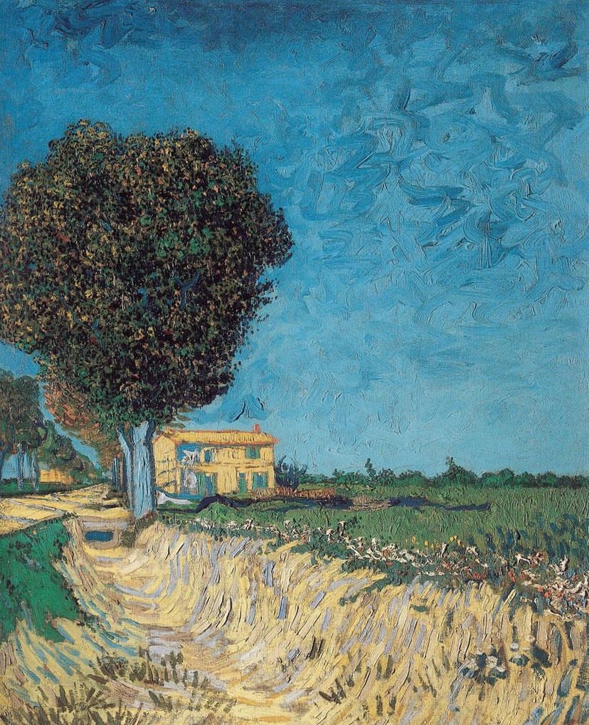 VanGogh of the Day: Avenue near Arles, May 1888. Oil on canvas. Pommersches Landesmuseum, Greifswald.