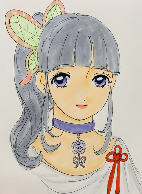 「hair ornament purple eyes」 illustration images(Latest)