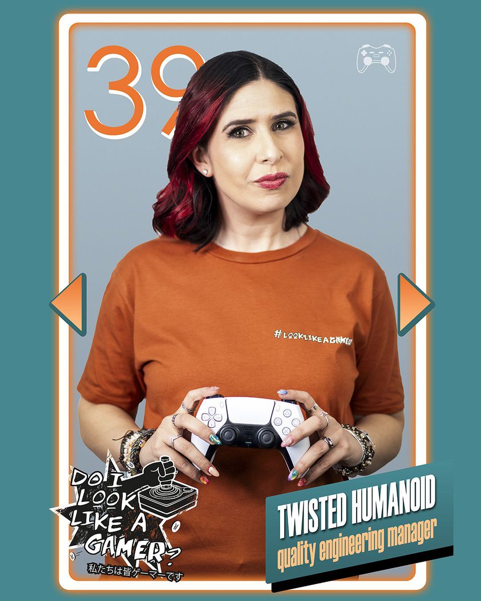 “Gaming brings people of all ages and backgrounds together...' 39. @twistedhumanoid is one of 40 Players & Makers in our 'Do I Look Like A Gamer?' campaign 🎮✨Let's change the narrative and empower future generations of diverse games talent! See more at looklikeagamer.com